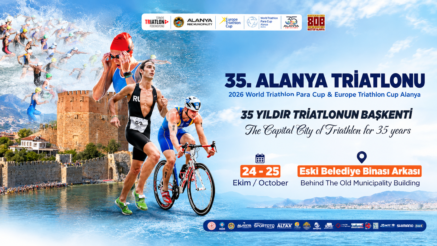 ALANYA’DA TRİATLON HEYECANI 35.YILINDA DÜNYA SPORCULARINI AĞIRLIYOR!